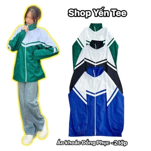 Áo khoác đồng phục nam nữ cấp 2, cấp 3 Yến Tee Shop ,hàng 2 lớp khoác nhẹ đi học #1017