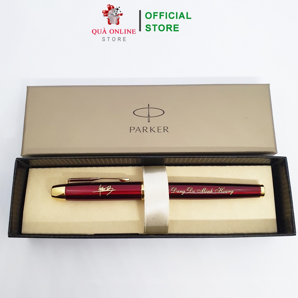 BÚT KÝ PARKER ĐỎ BÓNG CÀI VÀNG CAO CẤP [MIỄN PHÍ KHẮC TÊN - LOGO] BÚT KÝ CAO CẤP [RẺ VÔ ĐỊCH]