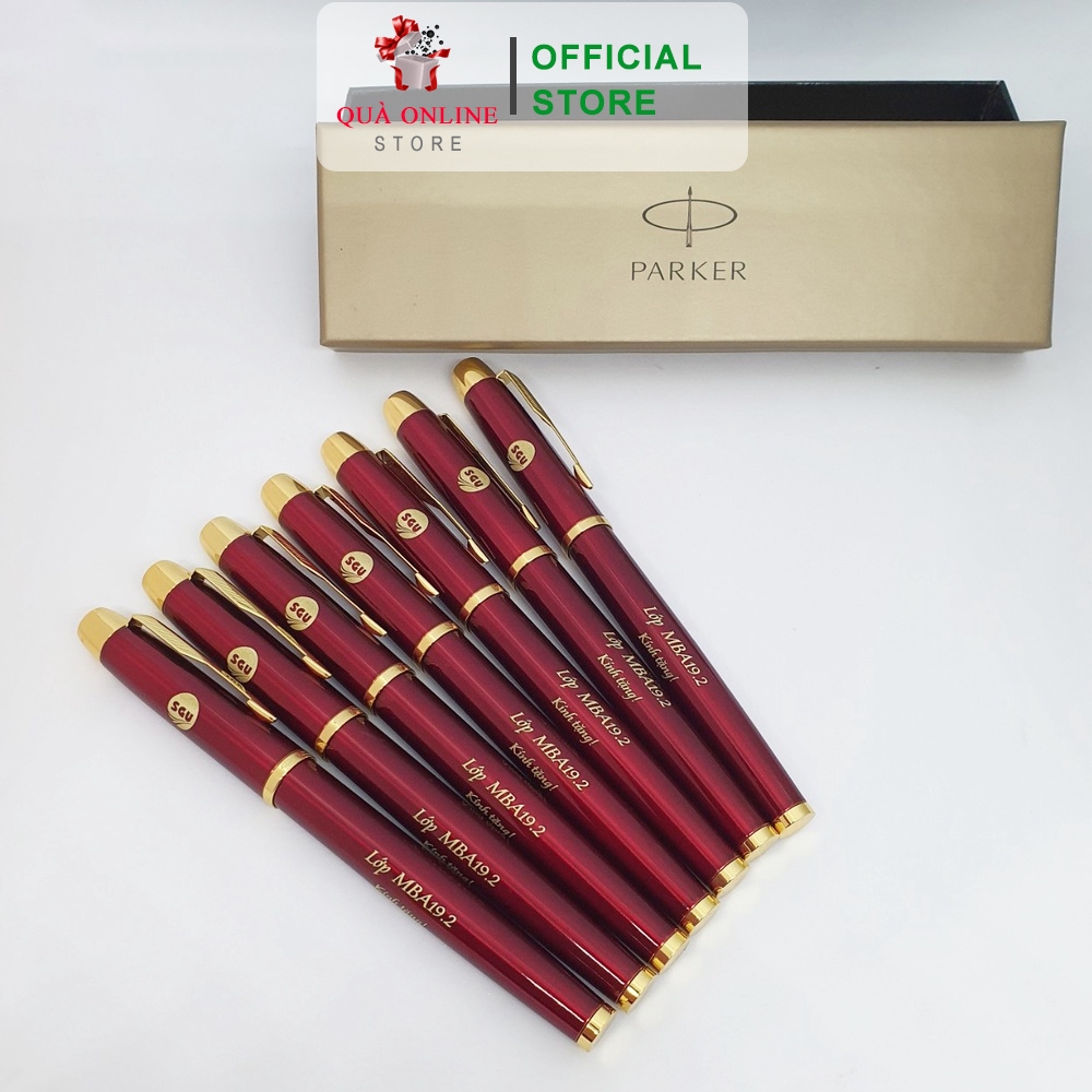 BÚT KÝ PARKER ĐỎ BÓNG CÀI VÀNG CAO CẤP [MIỄN PHÍ KHẮC TÊN - LOGO] BÚT KÝ CAO CẤP [RẺ VÔ ĐỊCH]