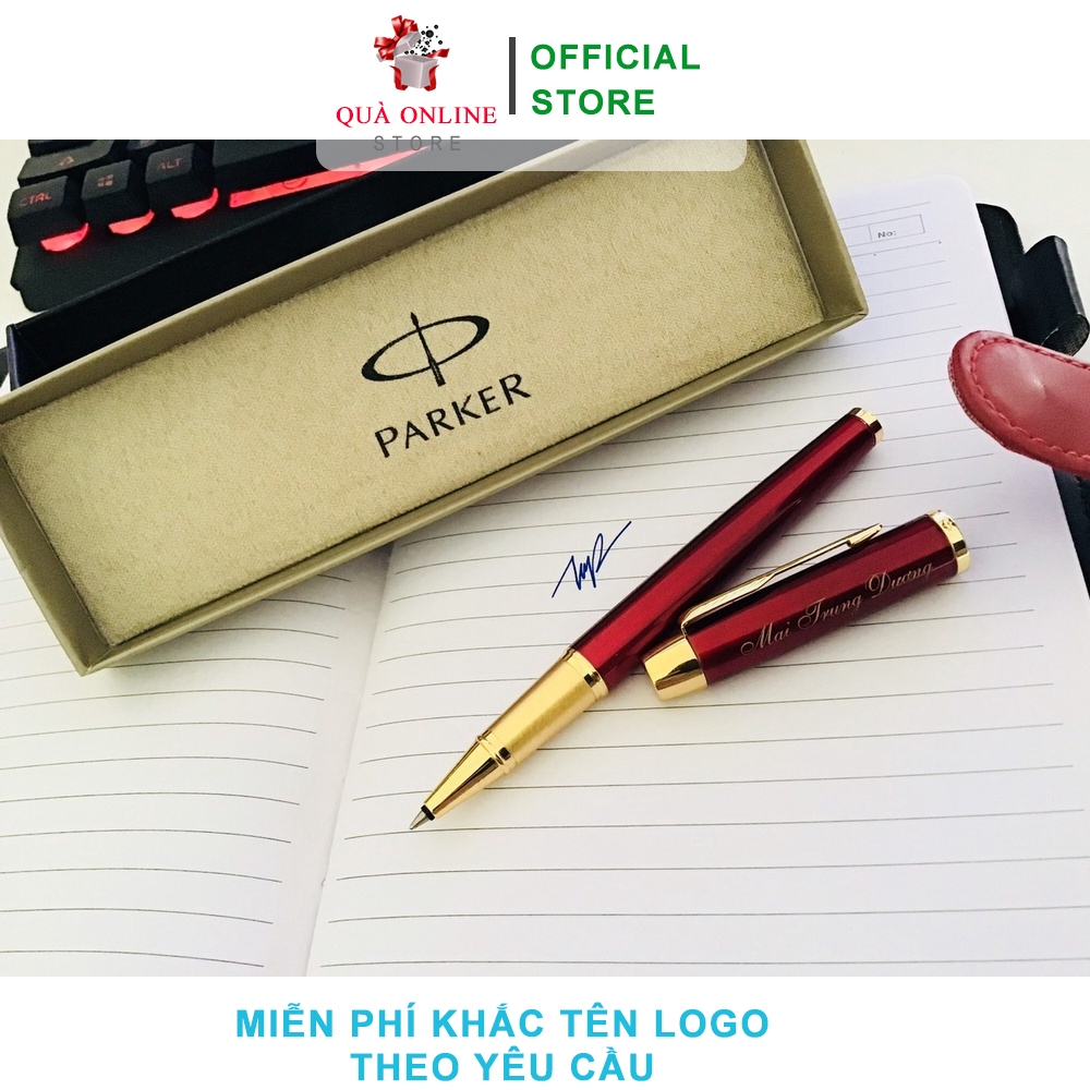 BÚT KÝ PARKER ĐỎ BÓNG CÀI VÀNG CAO CẤP [MIỄN PHÍ KHẮC TÊN - LOGO] BÚT KÝ CAO CẤP [RẺ VÔ ĐỊCH]