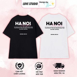 Áo đôi nam nữ HANOI CITY , áo cặp nam nữ LocalBrand LoveStudio mặc cùng người yêu chất liệu Prenium Cotton 100% [A065]