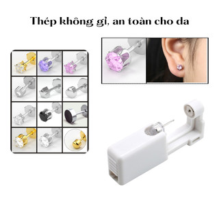 Dụng cụ bấm khuyên tai, đồ bắn lỗ tai 1 lần tại nhà chuyên dụng ( tặng kèm bông tẩm cồn )