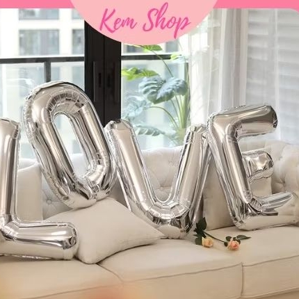 Bóng chữ LOVE trang trí đám cưới, tiệc kỷ niệm, cầu hôn - Kem Shop K220