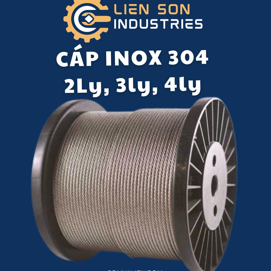 Dây cáp inox 304 ( 2ly, 4ly x 20 mét) dùng để làm dây phơi quần áo, dây ...
