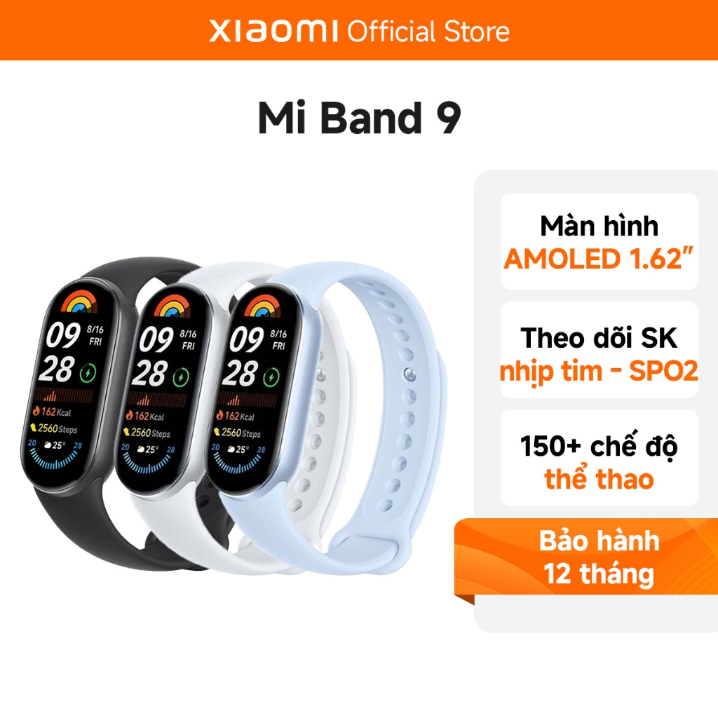 Ảnh Vòng Đeo Tay Thông Minh Xiaomi Miband 8 / Miband 9 Theo Dõi Sức Khỏe, Bản Quốc Tế - Hàng Chính Hãng 1