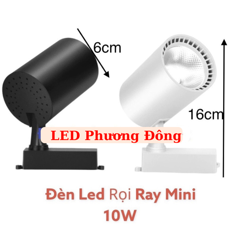 Combo 3 Đèn rọi Ray COB Mini 10W, 20W và 1 Thanh Ray Trang Trí Mọi Không Gian Siêu Sáng, Siêu Bền