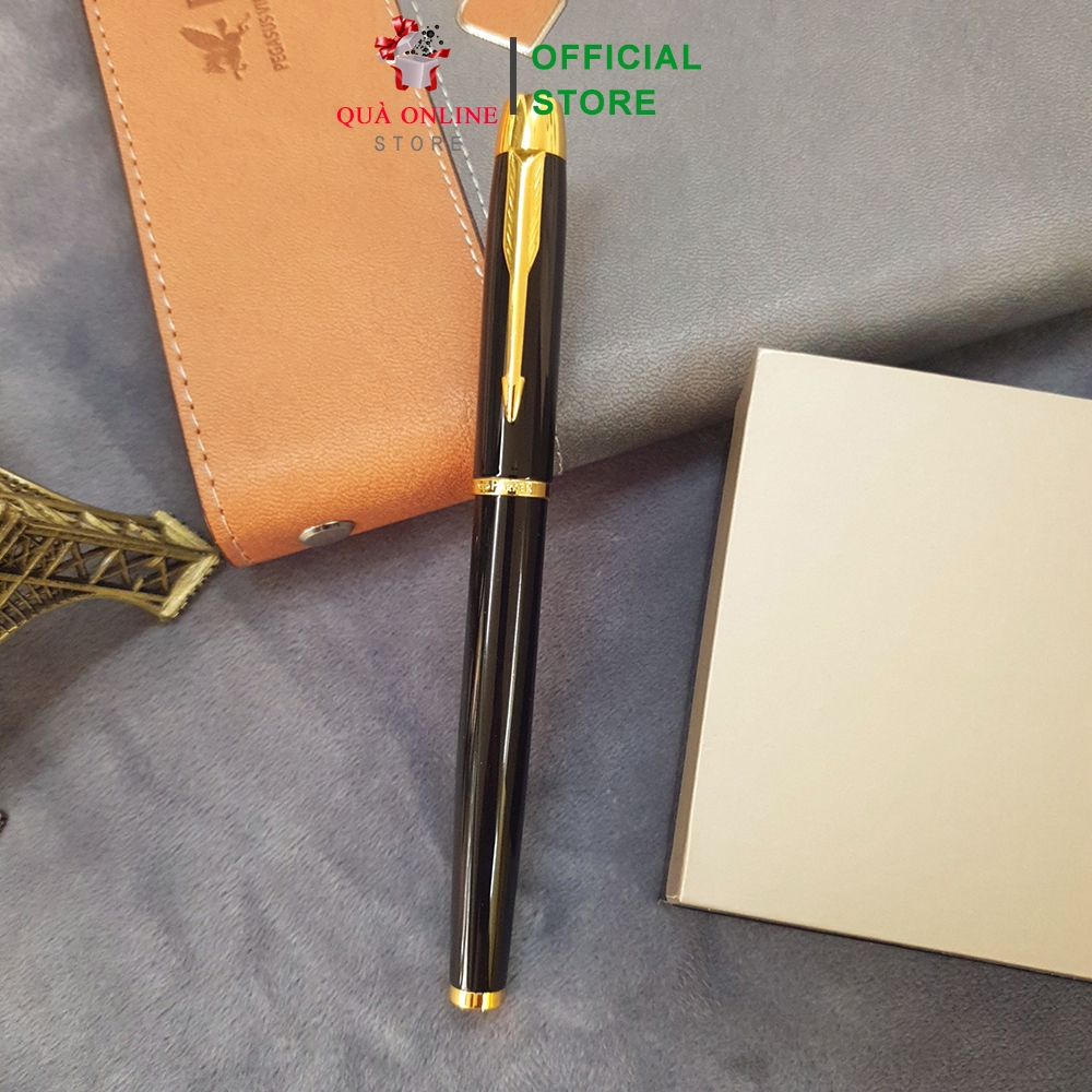 BÚT PARKER KHẮC TÊN CAO CẤP ĐEN BÓNG CÀI VÀNG [MIỄN PHÍ KHẮC TÊN - LOGO] BÚT KÝ CAO CẤP [RẺ VÔ ĐỊCH]