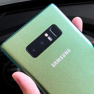 Tấm Dán Skin FULL Viền màu Chameleon Green Note8 Note9 Note10 Note10+ Note10Lite ZFlip S20 S20Ultra S20+ S10