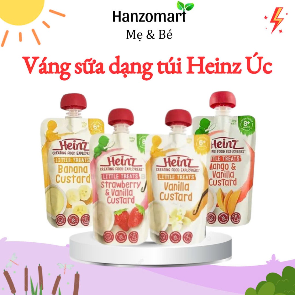 Váng Sữa Heinz Custard 120g, cho bé từ 6 tháng trở lên Úc hanzomart