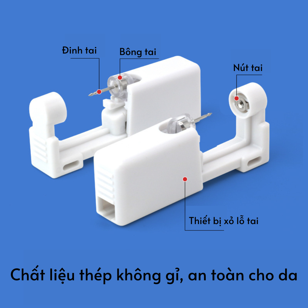 Súng bấm lỗ tai, dụng cụ bấm khuyên tai dùng 1 lần cho Nam và Nữ