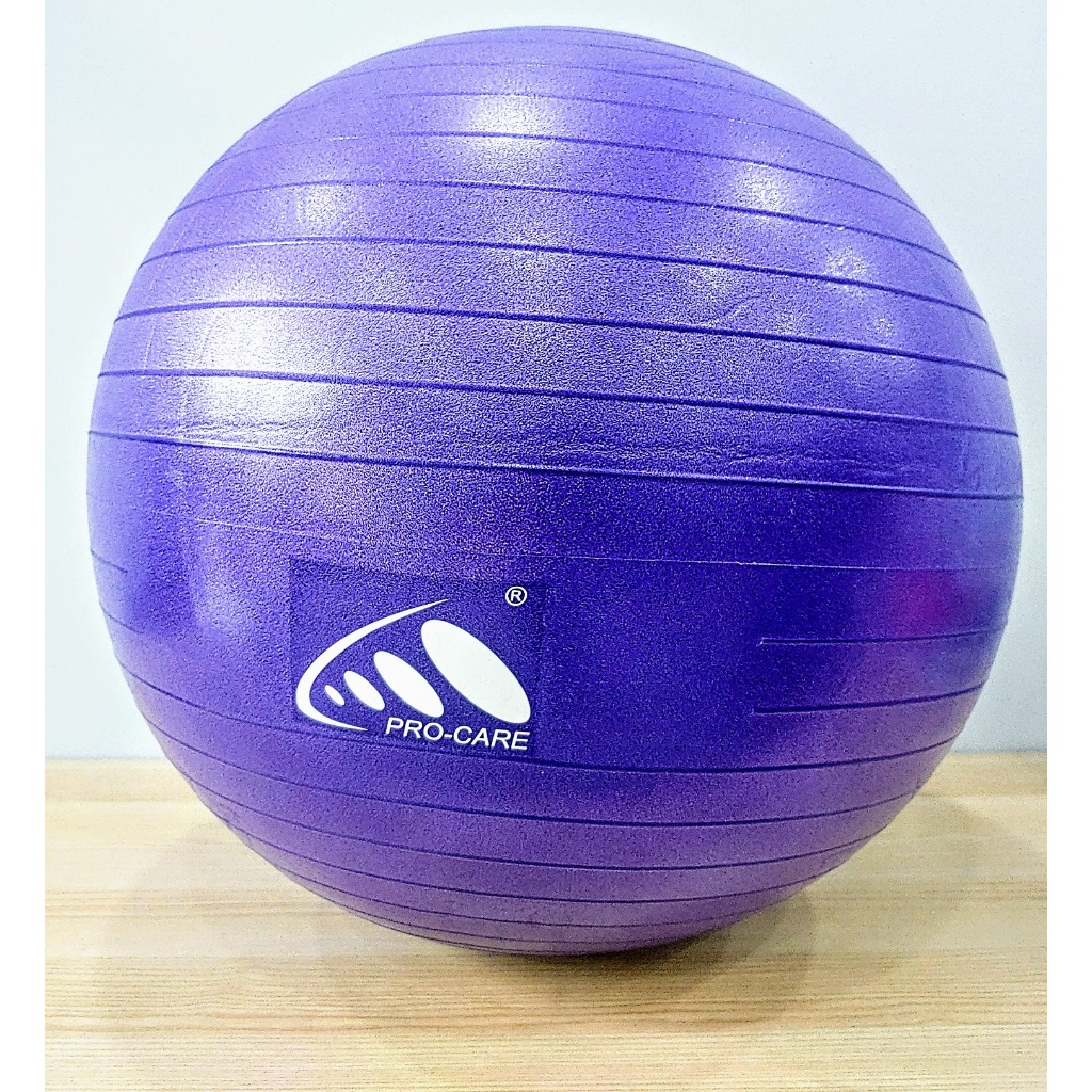 Bóng Tập Fitness, Yoga Chính Hãng PRO-CARE Cao Su Chống Nổ, Đường Kính 65cm Và 75cm - Tặng Ống Bơm