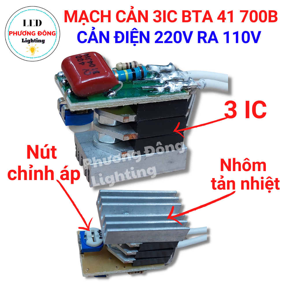 Mạch cản 3IC BTA 41 700B Cản điện 220V ra 110V - 3000W Loại Tốt