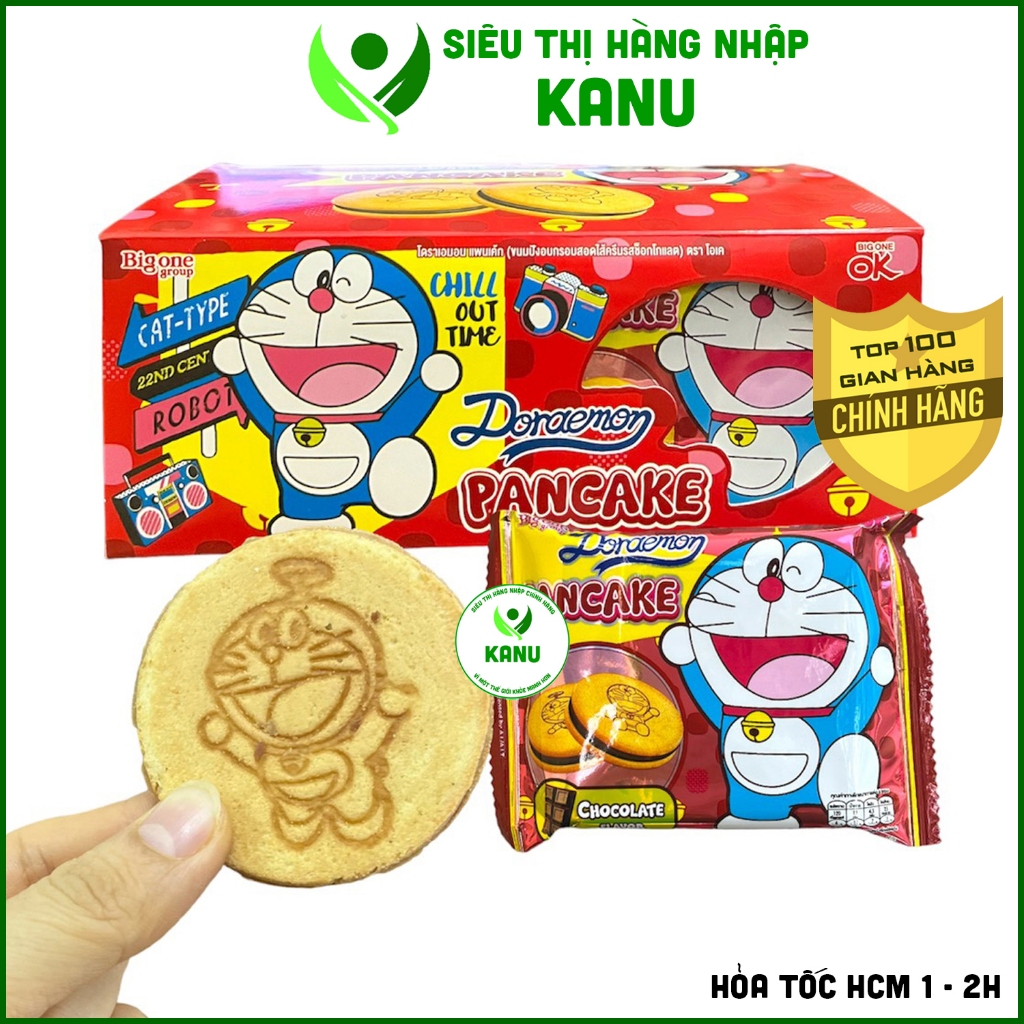 [Hộp 12 gói] Bánh pancake doraemon kẹp socola Thái Lan 300g siêu ngon ...