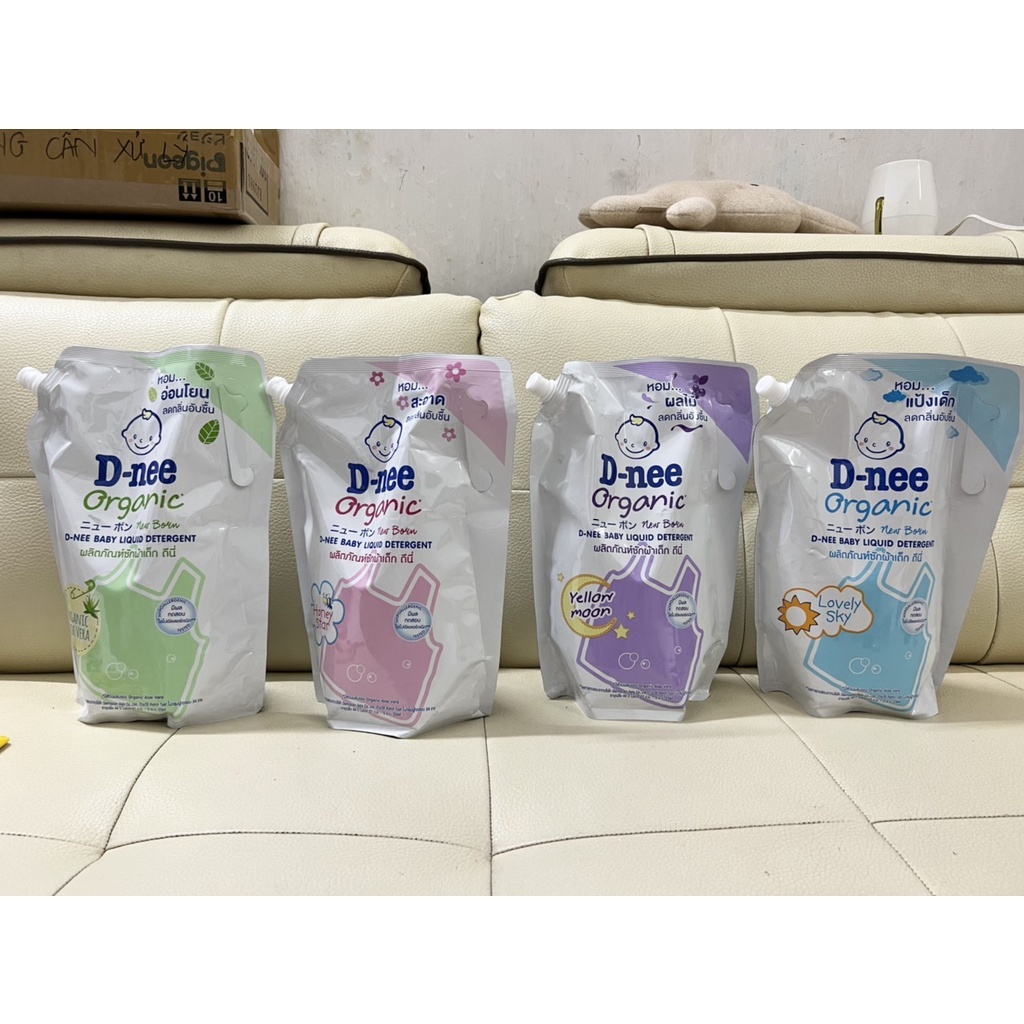 Nước Giặt Dnee Cho Bé Sơ Sinh có nắp vặn (Túi 1400ml) -Hàng Nội Địa Thái Lan-An Toàn Cho Trẻ Sơ Sinh