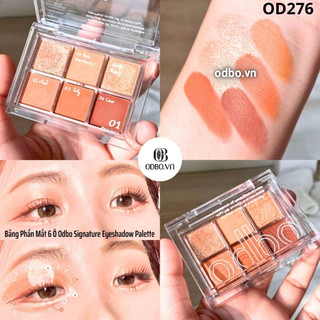 BẢNG MẮT ODBO Signature Eyeshadow Palette (6 Ô) Nhũ Lì, OD276, Trong Suốt, Tông Thái Lan Tự Nhiên 4.8g MOMOKOcosmetics