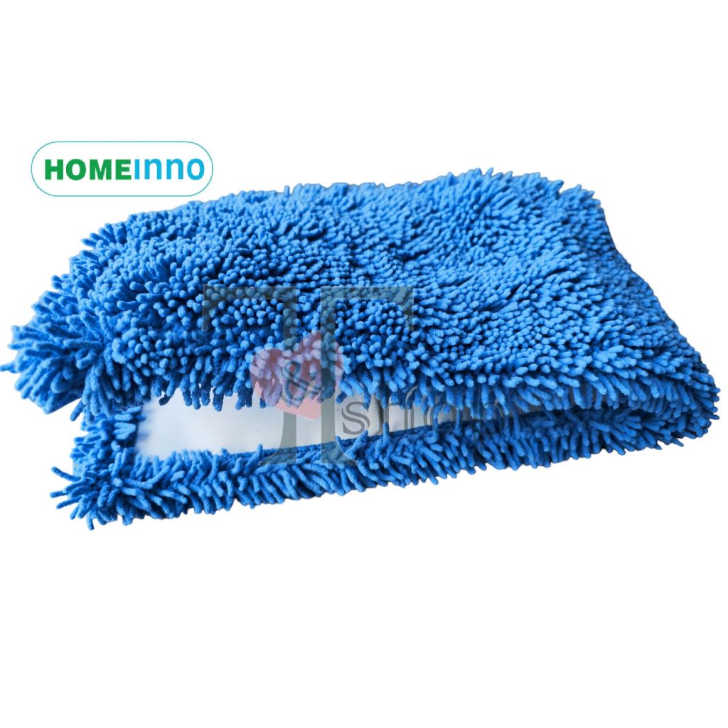 (KHÔNG ĐẦU NHỰA) Miếng Lau Nhà 40cm Thay Thế Vải Microfiber Kiểu Cài Homeinno