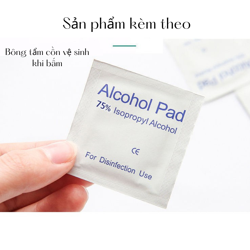 Dụng cụ bấm lỗ tai, đồ bấm lỗ tai dùng 1 lần bằng thép không gỉ an toàn cho da