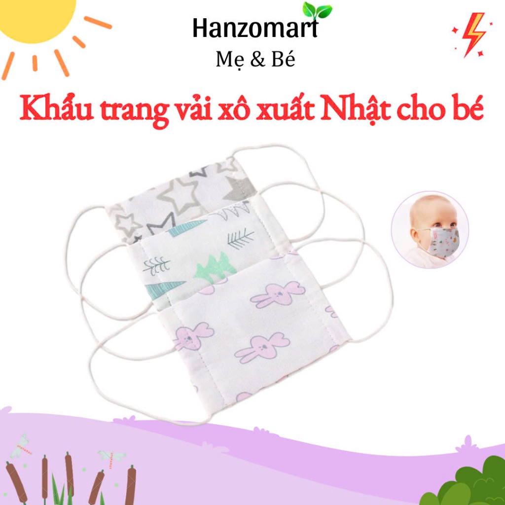 Khẩu trang cho bé vải xuất Nhật bé sơ sinh - 2 tuổi