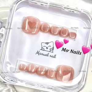 Nail Box Chân Thiết Kế Mắt Mèo Hơ Trái Tim C05