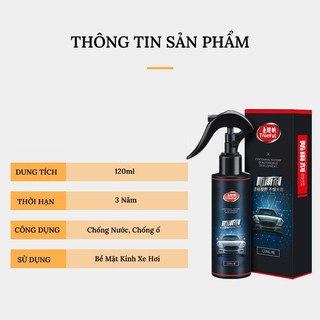 Nano Phủ Kính Chống Bám Nước Mưa Thương Hiệu TrueFul 120ML