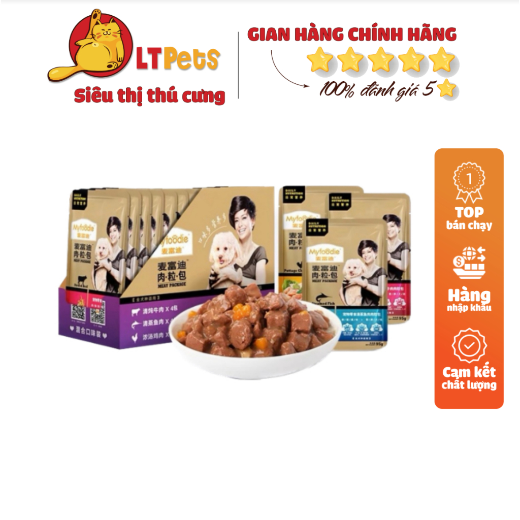Pate dạng sốt cho chó MEAT MYFOODIE GOLD bao bì mới 95g | Shopee Việt Nam