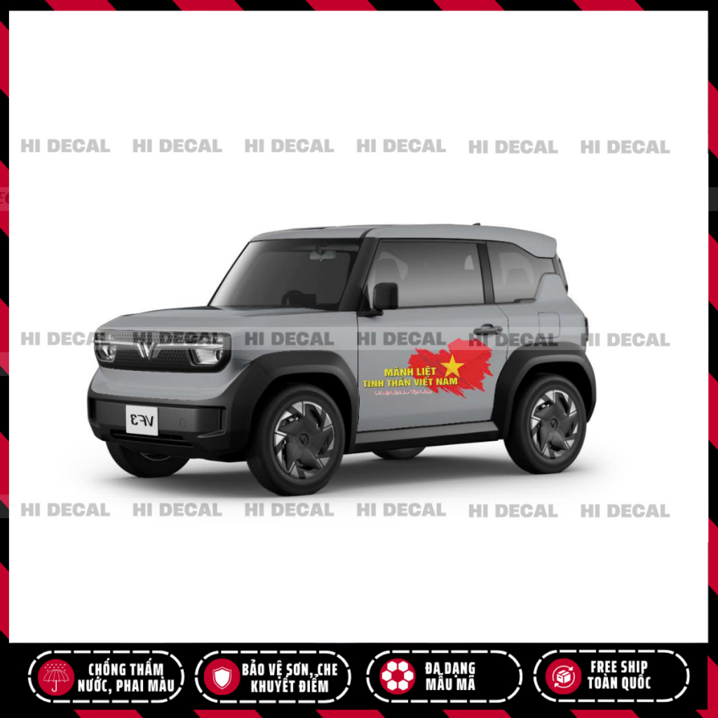 Tem 30/04, Tem Lá Cờ VIỆT NAM, Tôi Yêu Việt Nam dán ô tô, logo stick trang trí decal cao cấp, chống thấm nước