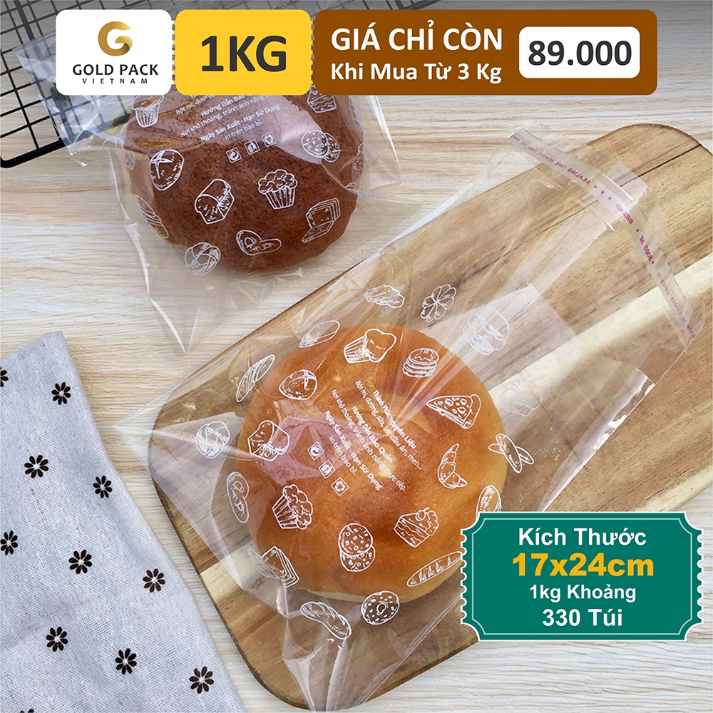 1kg Túi Nilon Bóng Kính Có Keo Dán [Gold Pack Viet Nam] | Shopee Việt Nam