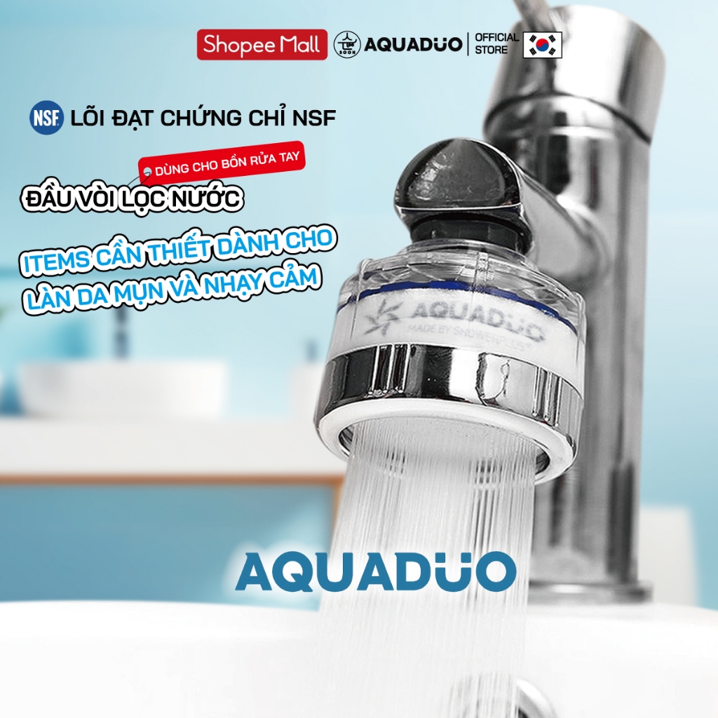 SF-1000SS Đầu vòi bồn rửa tay (tăng áp, lọc nước), 4 Thanh lọc nước, SOON100U (AQUADUO)