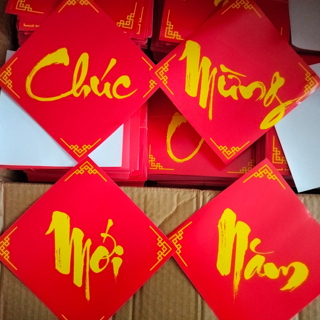 Chữ Tết thư pháp trang trí Tết, lễ hội, Tết trung thu - Kem Shop K71