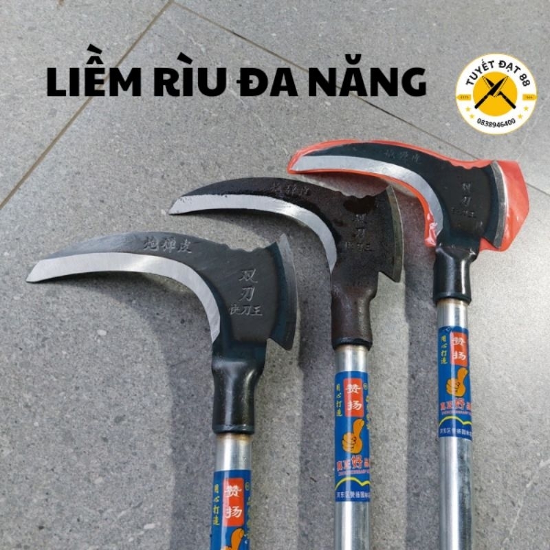 Liềm Rìu 2 Lưỡi Đa Năng Phát Cỏ Chặt Cành Bổ Củi Thép Nhập Khẩu Sắc Bền ...