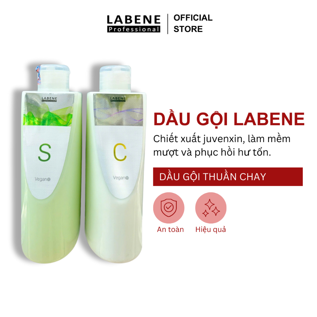 Ảnh Gội xả thuần chay, chiết xuất Juvenxin, làm tóc mềm mượt và phục hồi hư tổn, hương nước hoa 24h | LABENE 1
