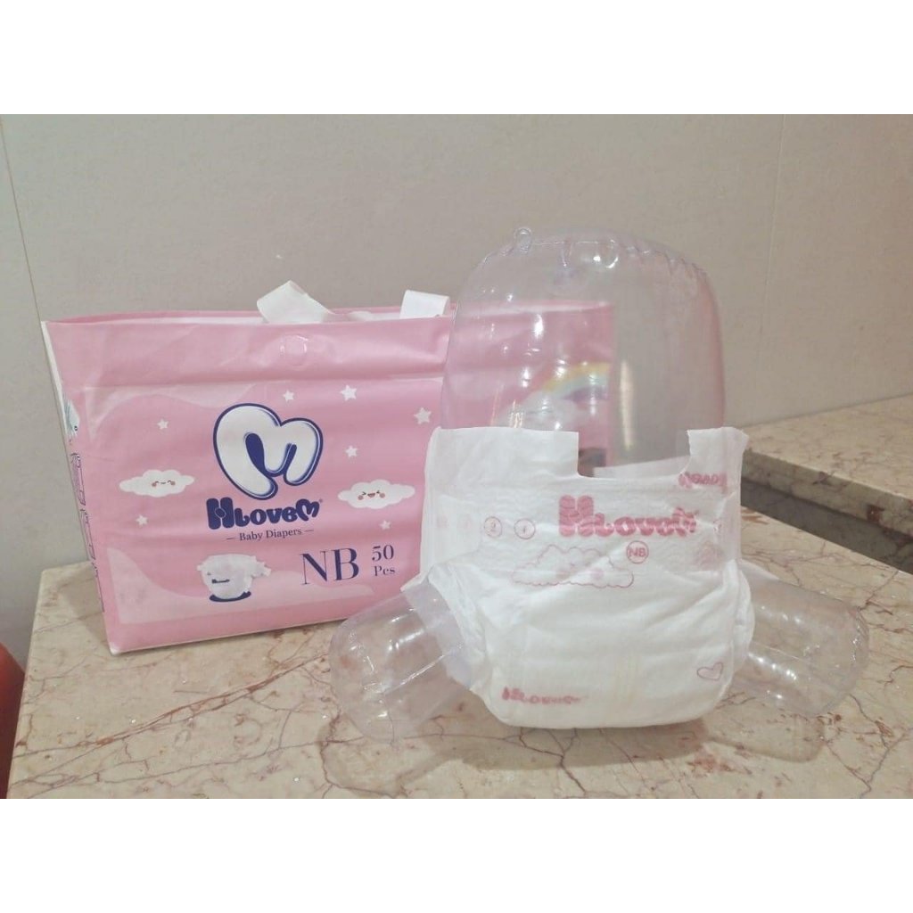 Ảnh Tã Bỉm Dán HLOVEM Siêu Thấm, Chống Tràn Size NB/S/M 50 Miếng 2