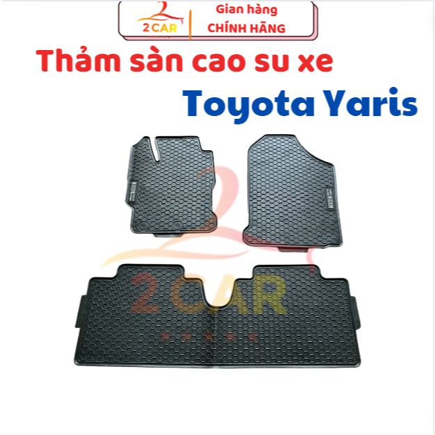 Thảm sàn, LÓT SÀN CAO SU xe Toyota Yaris đời 2014- 2021 Hàng đẹp