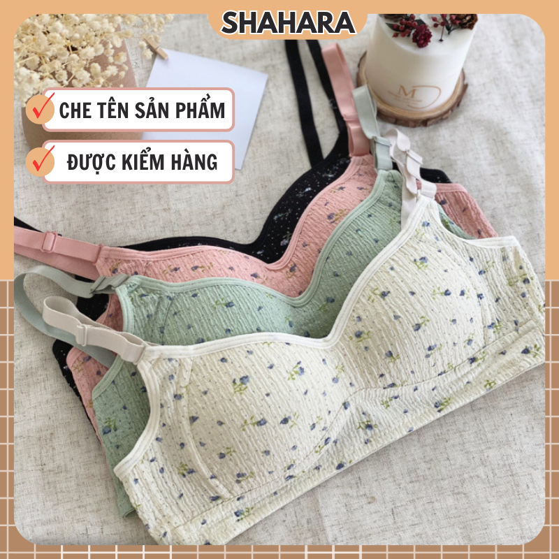 SET 3 Áo Ngực Không Gọng Thoáng Mát Tôn Vòng 1 Gợi Cảm, Áo Lót Nữ Bra Chất Cotton Nâng Ngực Mút Mỏng Anm-76