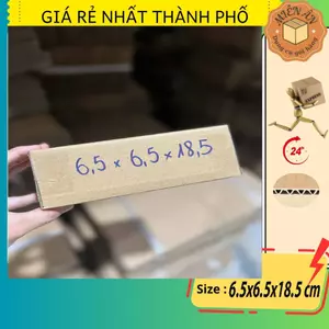 Hộp giấy size 6,5x6,5x18,5 cm - SET 5C, thùng carton gói hàng Everest