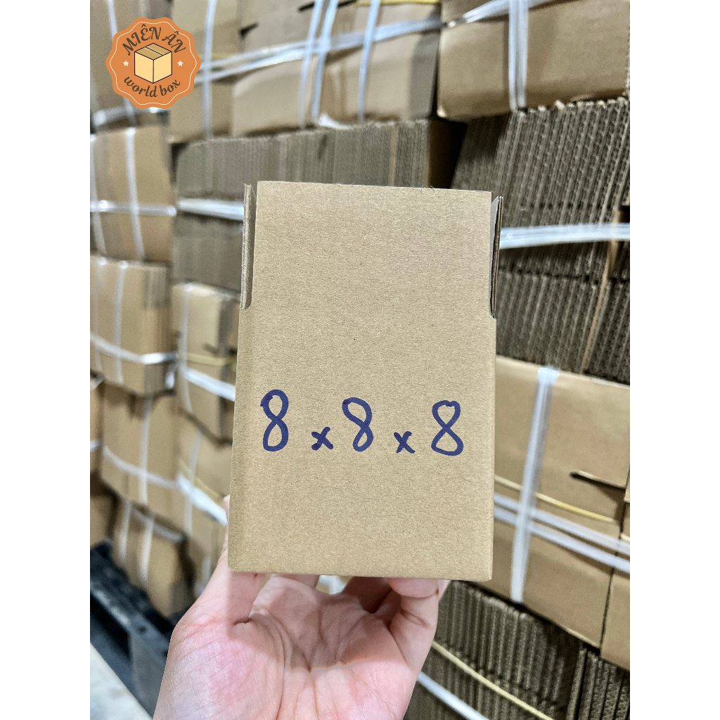 Hộp giấy size 8x8x8 cm - SET 5C, thùng carton gói hàng Everest
