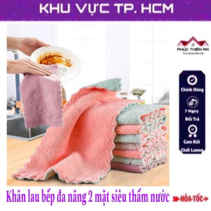 Khăn lau bếp đa năng 2 mặt siêu thấm nước, mềm mịn