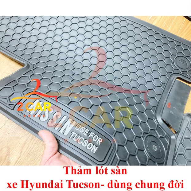 Thảm LÓT SÀN CAO SU xe Tucson 2018- 2024 2025 , Hàng cao su không mùi, không thấm nước, dễ dàng lau rửa