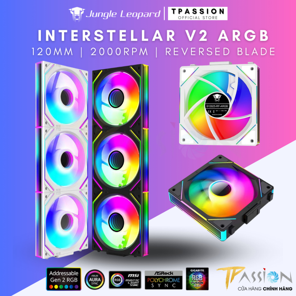 Quạt tản nhiệt 12cm Jungle Leopard Interstellar Block Fan case - Ghép ...