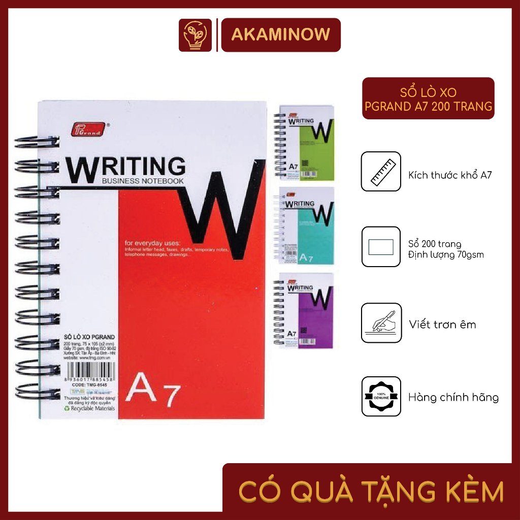 Sổ Lò Xo PGrand A7 200 trang | Shopee Việt Nam