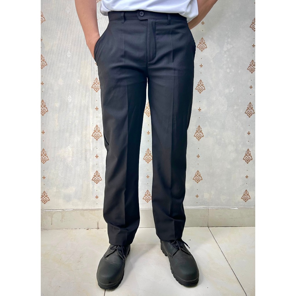Quần Tây Nam, Quần Âu Nam Công Sở Màu Đen Vải Kaki Thun Cao Cấp Form Đẹp, Lịch Lãm, Co giãn Nhẹ - HÌNH THẬT