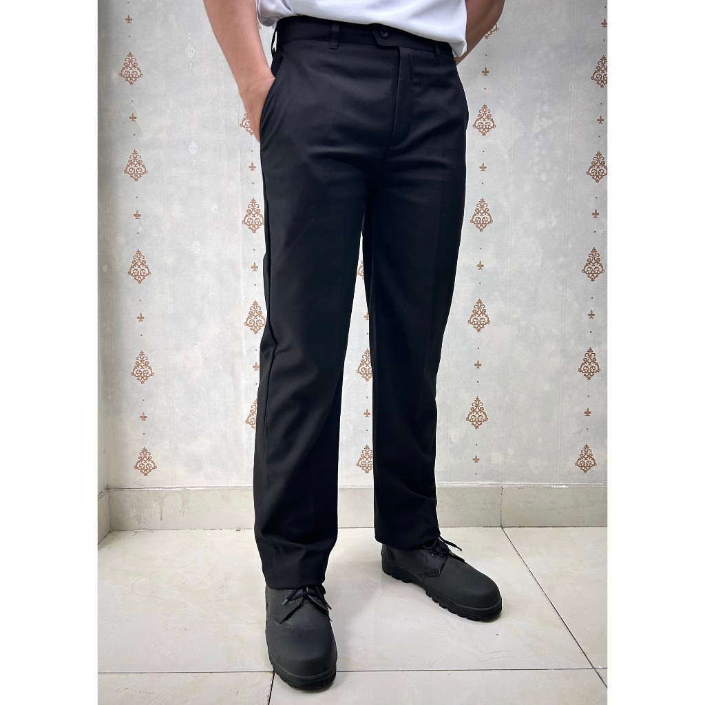 Quần Tây Nam, Quần Âu Nam Công Sở Màu Đen Vải Kaki Thun Cao Cấp Form Đẹp, Lịch Lãm, Co giãn Nhẹ - HÌNH THẬT