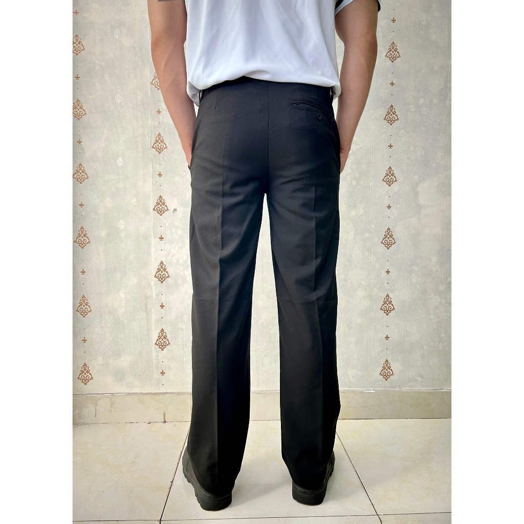 Quần Tây Nam, Quần Âu Nam Công Sở Màu Đen Vải Kaki Thun Cao Cấp Form Đẹp, Lịch Lãm, Co giãn Nhẹ - HÌNH THẬT