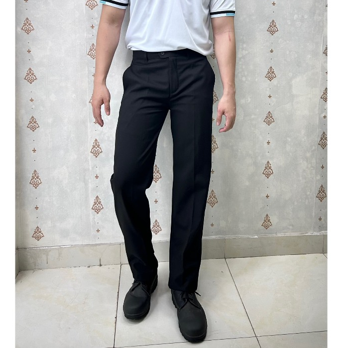 Quần Tây Nam, Quần Âu Nam Công Sở Màu Đen Vải Kaki Thun Cao Cấp Form Đẹp, Lịch Lãm, Co giãn Nhẹ - HÌNH THẬT