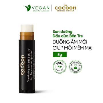 Son dưỡng môi dầu dừa Bến Tre Cocoon 5g dưỡng ẩm môi thuần chay