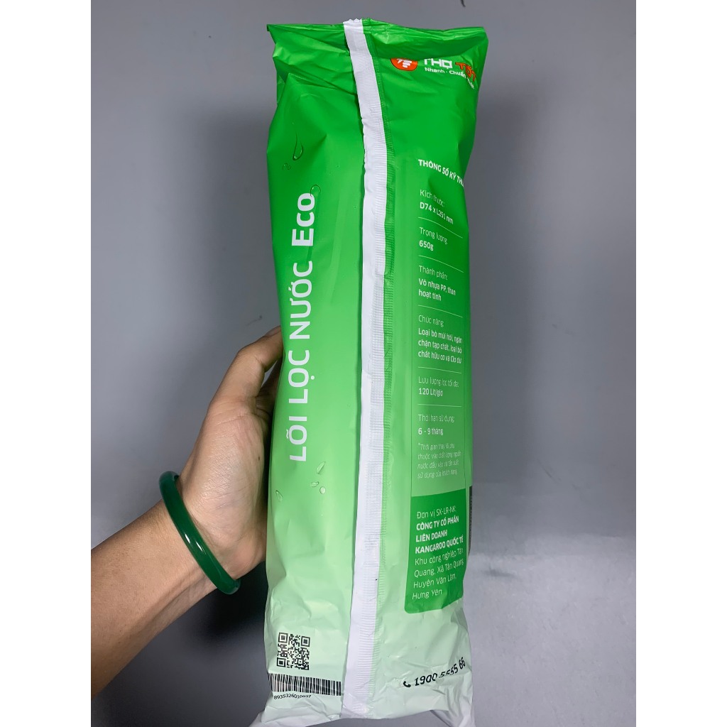 Lõi Lọc Thô Số 2 Kangaroo Than Hoạt Tính Mẫu Mới ECO Chính Hãng Dành Cho Máy Lọc Nước RO