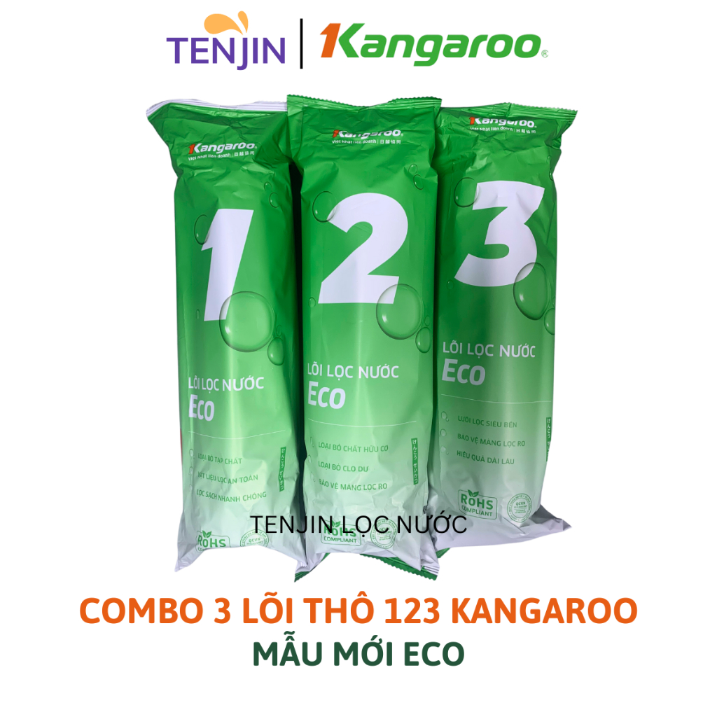Lõi Lọc Thô Số 2 Kangaroo Than Hoạt Tính Mẫu Mới ECO Chính Hãng Dành Cho Máy Lọc Nước RO