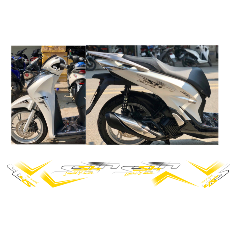 Tem rời SH, cao cấp, chất liệu in 3 lớp PPF, chống nước, không phai màu. Nhãn dán.