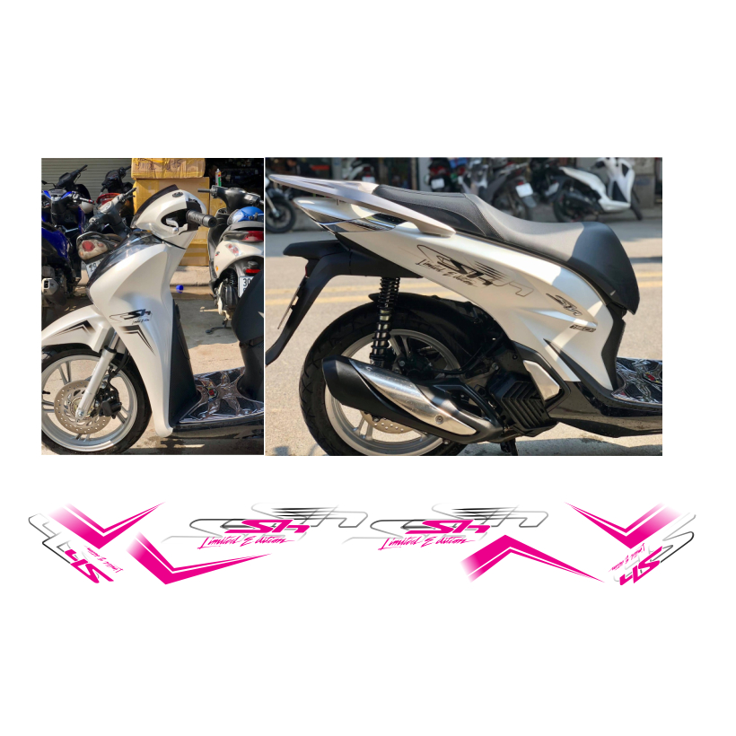 Tem rời SH, cao cấp, chất liệu in 3 lớp PPF, chống nước, không phai màu. Nhãn dán.