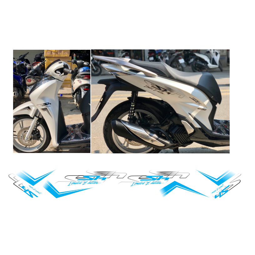 Tem rời SH, cao cấp, chất liệu in 3 lớp PPF, chống nước, không phai màu. Nhãn dán.